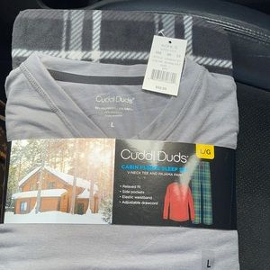 Men’s Fleece VNeck Sleep Set  Relaxed Fit